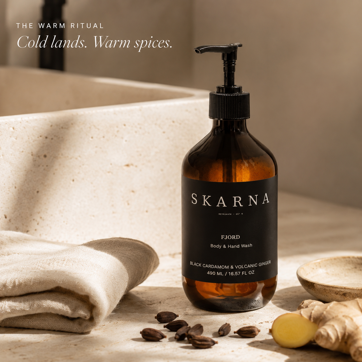 FJORD Body & Hand Wash – Black Cardamom & Volcanic Ginger