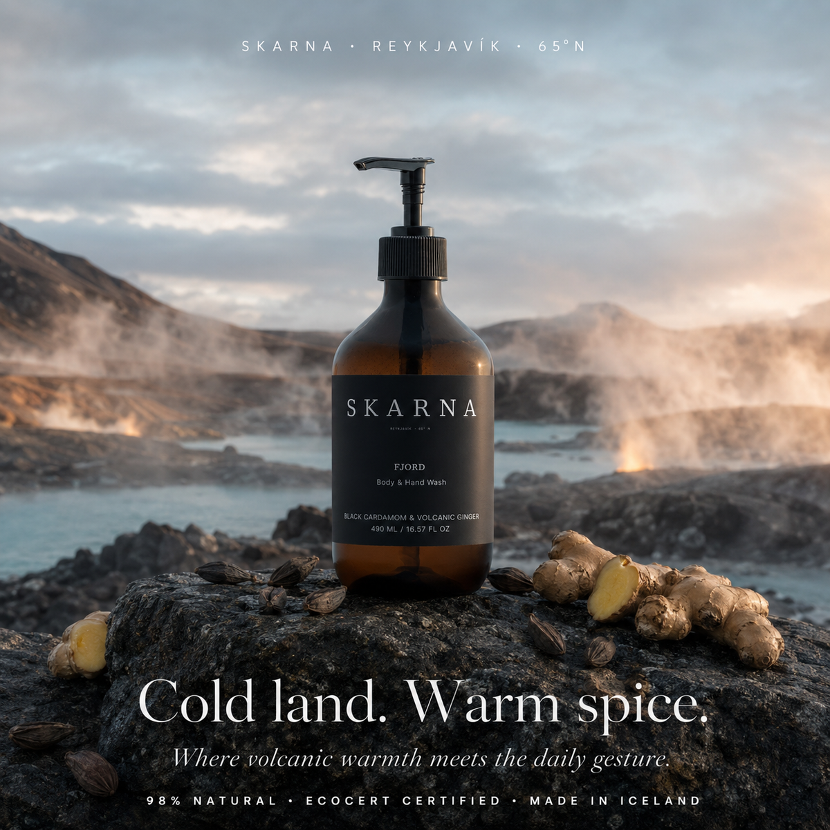 FJORD Body & Hand Wash – Black Cardamom & Volcanic Ginger