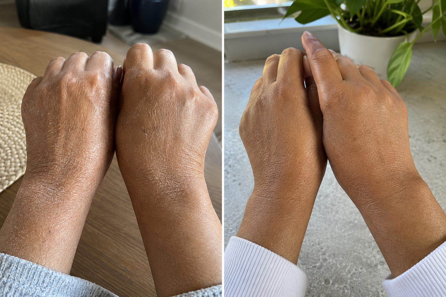 FJORD Body & Hand Wash – White Cedar & Peppermint — before and after
