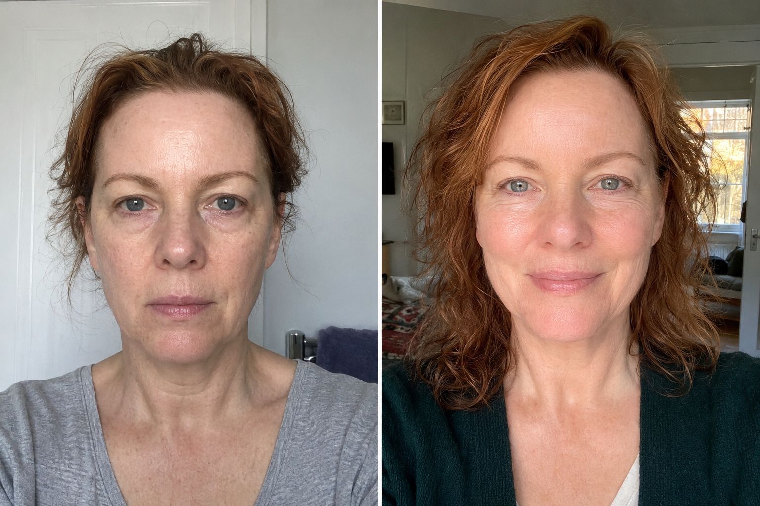 GEYSIR Glow Cleanser — before and after