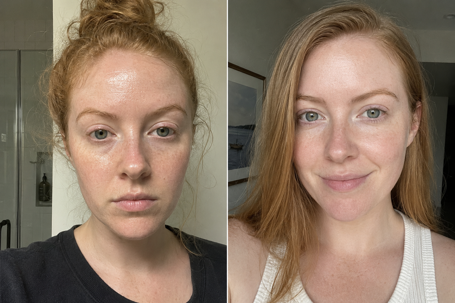 HRAUN Purifying Toner — before and after