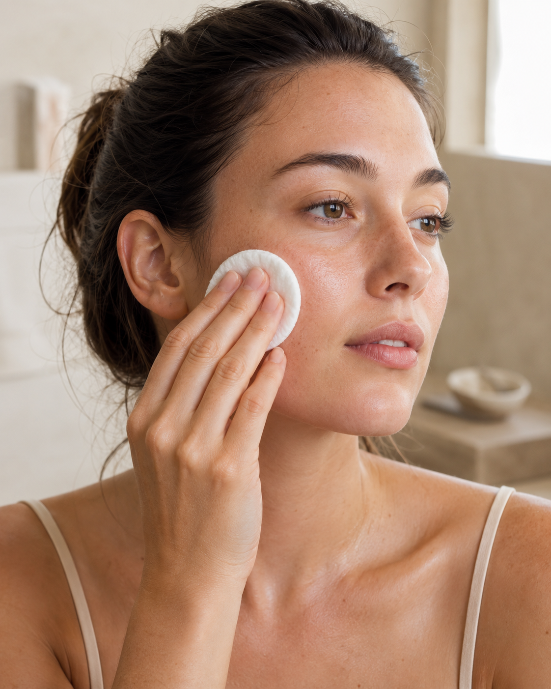 HRAUN Purifying Toner — the product in use